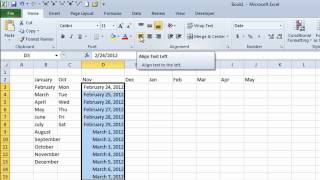 Excel Autofill  how to quickly enter Months Days Dates and Numbers without typing [upl. by Einnaf]