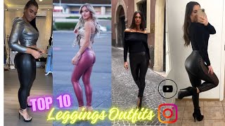 Top 10 Leggings Outfits Of The Week  How To Style Leather Leggings Right  QampA GRWM Blog [upl. by Ailedo578]