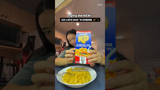 Trying KFC Kraft Dinner macandcheese foodreview kfc collab canada friedchicken nostalgia [upl. by Anairam897]