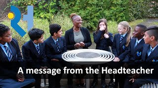 A message from the Headteacher [upl. by Dranik355]