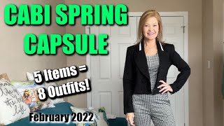 Cabi Spring Capsule  February 2022  5 Items  8 Outfits [upl. by Yesor]