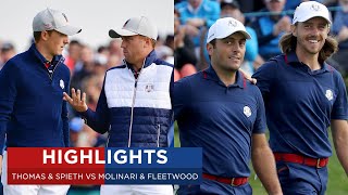 Molinari amp Fleetwood vs Thomas amp Spieth  Extended Highlights  2018 Ryder Cup [upl. by Ecirual]