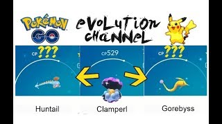 Shiny Clamperl Evolution to Gorebyss amp Huntail [upl. by Redleh356]