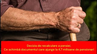 Decizia de recalculare a pensiei Ce schimbă documentul care ajunge la 47 milioane de pensionari [upl. by Perkin]