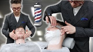 ✨ASMR✨ Über Relaxing 💈Barbershop Hot Towel Shave 🪒 [upl. by Payton]