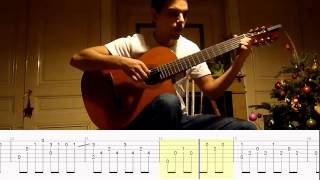 ٩●̮̮̃●̃۶ TABLATURE  Feeling  Morris Albert guitar fingerstyle cover picking [upl. by Maida]