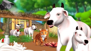 নিরীহ গরু দুষ্টু বিড়ালের  Innocent Cow amp Funny Cat  3D Animated Bangla Moral Stories  JOJO TV [upl. by Anirad73]