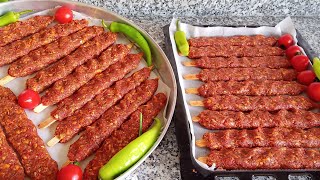 Kebap Tarifi 👌 Adana Kebap AdanZye Detaylarıyla Et Kebabı ❗Evde Mangalda Fırında Yap Nefis Çöp Şiş [upl. by Ashelman]