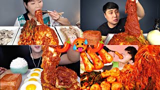 MUKBANGERS EATING TOO MUCH EXTREME SPICY KIMCHI🌶️🔥🥵🙀 [upl. by Ahiel933]