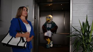 Swoop tries to share An EaglesRicoh Production [upl. by Elleunamme]