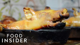 The Oldest Restaurant In The World Roasts Suckling Pig In A WoodFire Oven  Legendary Eats [upl. by Hatokad]