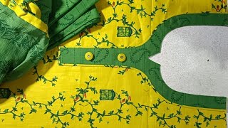 simple and Easy Kurti neck design cutting and stitching  Chudithar neck design [upl. by Salaidh]