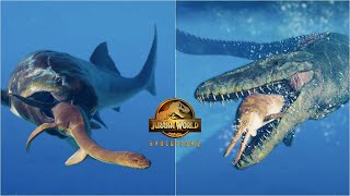 Mosasaurus vs Dunkleosteus  Jurassic World Evolution 2 [upl. by Socrates]