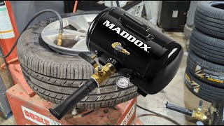 Tire bead seater  sealer from Harbor Freight  MADDOX Bazooka [upl. by Sandell359]