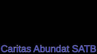 Caritas Abundat SATB Recording [upl. by Flss]