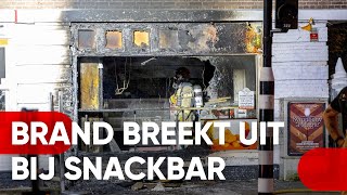 Flinke brand na explosie bij snackbar 01082024 Amsterdam [upl. by Dow]