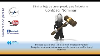 Eliminar baja de empleado Contpaqi Nominas [upl. by Ivon]