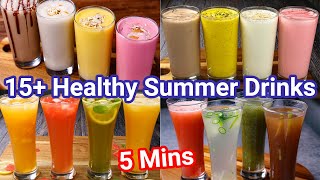 15 Healthy Refreshing Summer Drinks Recipes in 5 Mins  Cooling Summer Beverages in Minutes [upl. by Yrreg]