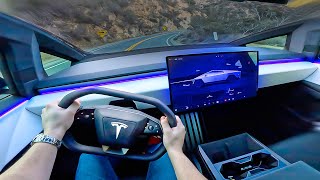 What Its Like To Drive A Tesla Cybertruck POV [upl. by Hcir]