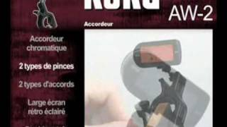 Woodbrass Music Instrument Accordeur Korg Aw2  à pince [upl. by Adnol]