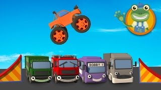 Big Truck Jumping With Max The Monster Truck  Geckos Garage [upl. by Remington]