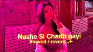 Nashe si Chadh gayi Slowed  reverb lofi song ✨ [upl. by Guerra]