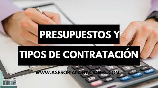 TIPOS DE CONTRATACIÓN ESTATAL Y PRESUPUESTOS [upl. by Wieche]