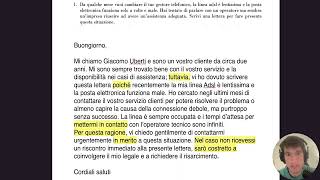 6  Produzione scritta C1C2  Lettera per connessione mal funzionante [upl. by Aisaim]