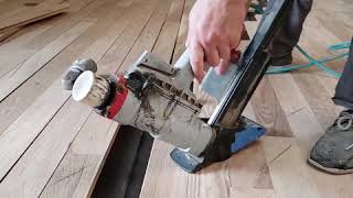 Hardwood floor nail down installation unfinished floor [upl. by Abercromby]