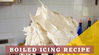 Boiled Icing Recipe Using Hand Mixer  No thermometer [upl. by Eeclehc356]