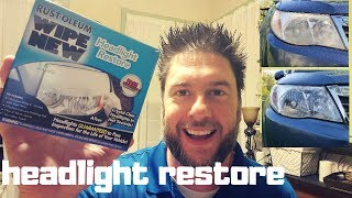 Headlight Restoration Review headlight restore Rustoleum Wipe New headlight restore review 36 [upl. by Leotie]