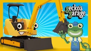 Mini Diggers For Children  Geckos Garage  Construction Truck Cartoons [upl. by Emil36]