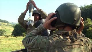 120mm heavy mortar put into use The mortar team conducts livefire exercises [upl. by Tabb]