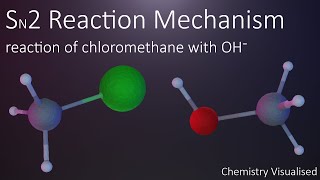 SN2 reaction mechanism  Chloromethane and hydroxide ion  Chemical reactions animation [upl. by Laughry]