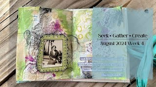 Mixed Media Scavenger Hunt Challenge  Seek Gather Create  August 2024  Week 4 [upl. by Ahsaei]