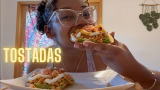 Homemade Chicken TOSTADAS  Mexican Style  Taco [upl. by Timi]