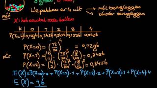 Statistiek  1  Kansrekenen Verwachtingswaarde Kansverdeling [upl. by Linehan]