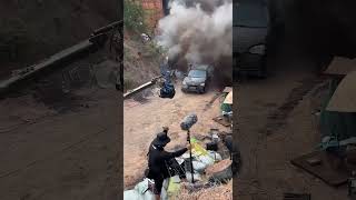 Epic Car Chase amp Explosion 💥🚗 Behind the Scenes of an ActionPacked Film Shoot bts [upl. by Ikkiv]