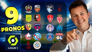 Pronostics Foot LIGUE 1 MES 9 PRONOSTICS  PSG  LYON  BREST  MONACO  NANTES  RENNES [upl. by Yttak]