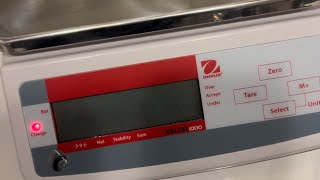 Calibration adjustment of a Ohaus Valor 1000 [upl. by Anohsal]