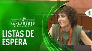 Parlamento andaluz  Listas de espera y verano de los parlamentarios [upl. by Anileh]