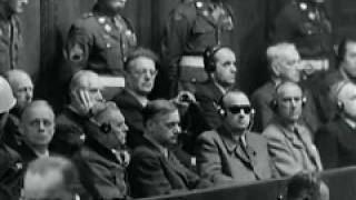 Streicher Rosenberg Keitel in dock at Nuremberg Trial quotNazi Concentration Campsquot film shown [upl. by Kerri]