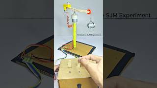 360° Rotating Crane • Dc Motor  dcmotor tech youtubeshorts dcmotorproject [upl. by Enyrhtak]