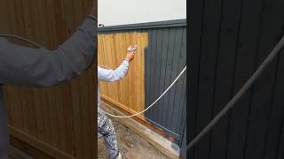 How to spray paint wood fence [upl. by Anitnauq613]