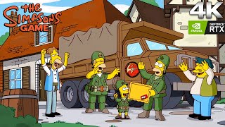 Army Homer And Bart Capture Trader Mr Burns  The Simpsons Game 4K RTX [upl. by Tom469]