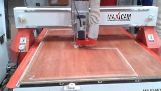 CORTE DE OFICINAS CON ROUTER CNC MAXICAM [upl. by Hanala]