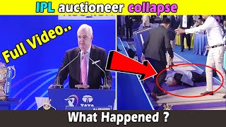 IPL auctioneer Hugh Edmeades Collaps during IPL 2022 Auction What Happened to Him full Video [upl. by Hamirak]