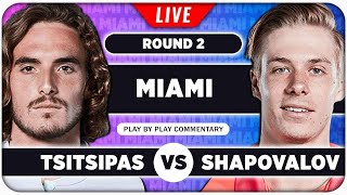 TSITSIPAS vs SHAPOVALOV • ATP Miami Open 2024 • LIVE Tennis PlaybyPlay Stream [upl. by Dirfliw]