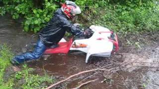 ATV VTT 4x4 Quebec Mud bog Show 9 Yamaha Wolverine 350 Stock 23quot Tire [upl. by Aisnetroh126]