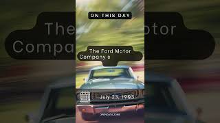 On This Day  July 23 1903  The Ford Motor Company sold its first car [upl. by Leahcimauhsoj]